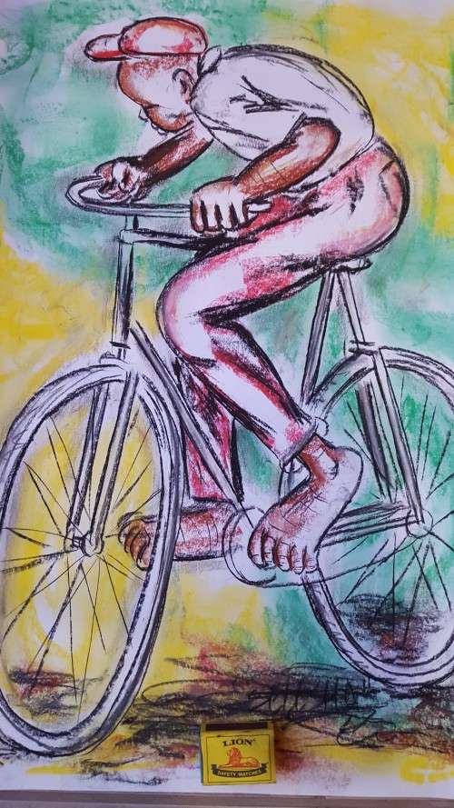 VERY LATE ENTRY-Original Selesho- BIG  Painting -X LARGE- 600MMX 420MM-VALUED AT R7000