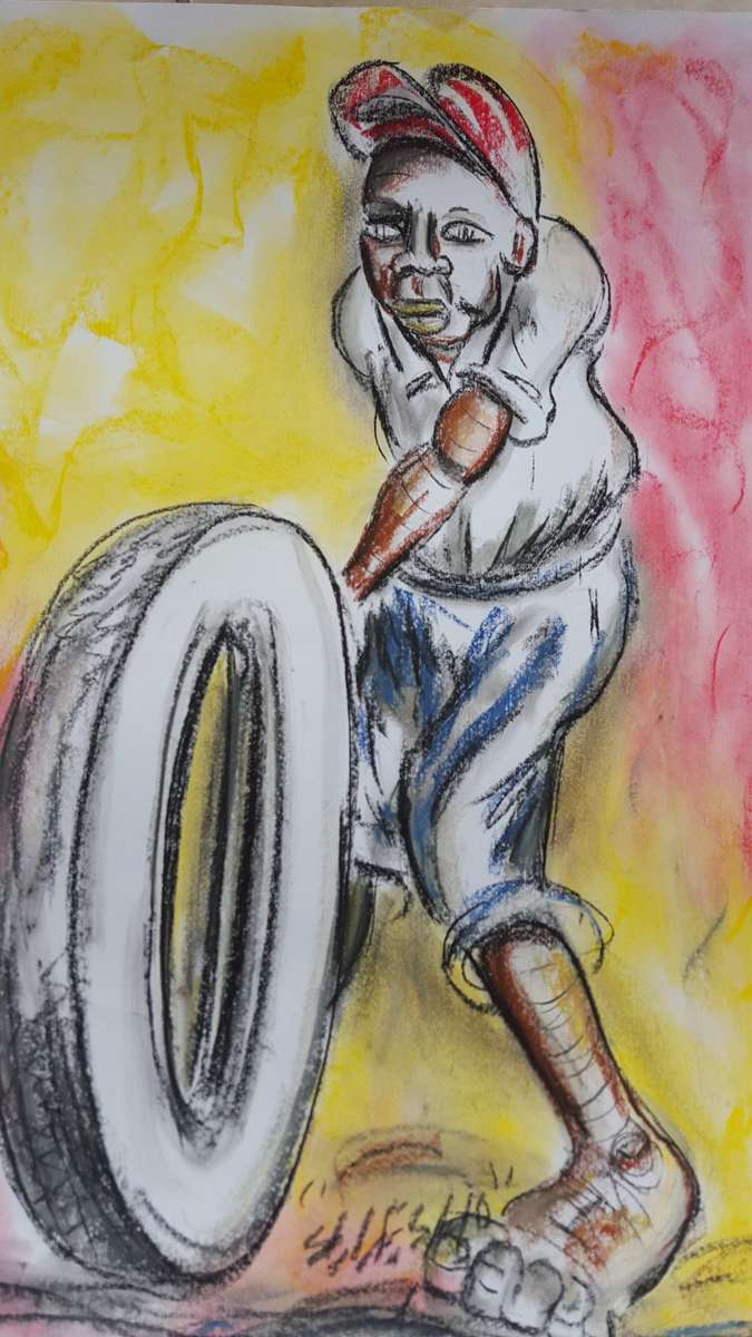 Original Selesho- BIG  Painting -X LARGE- 600MMX 420MM-VALUED AT R3000