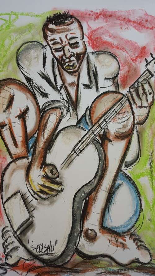 SELESHO    late  entry-BIG Painting-CHRISTMAS SPECIAL -X LARGE- 600MMX 420MM-VALUED AT R5000