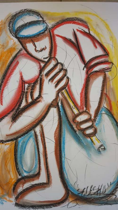 SELESHO - CHRISTMAS  SPECIAL -X LARGE- 600MMX 420MM-VALUED AT R2000