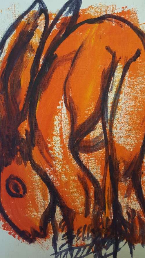 SELESHO  -OIL PAINTING - 300MM X 410MM-VALUED AT R5000