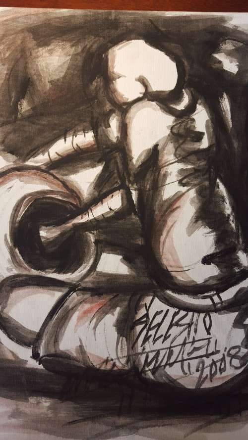 SELESHO  -OIL PAINTING - 300MM X 410MM-VALUED AT R5000