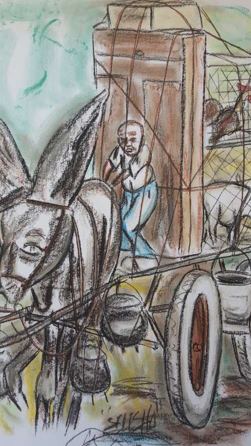 LATE ENTRY SELESHO  -X LARGE- 600MM X 420MM-VALUED AT R5000