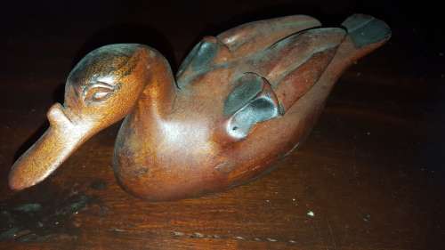 DUCK WOODEN CARVED-210mmx90mm