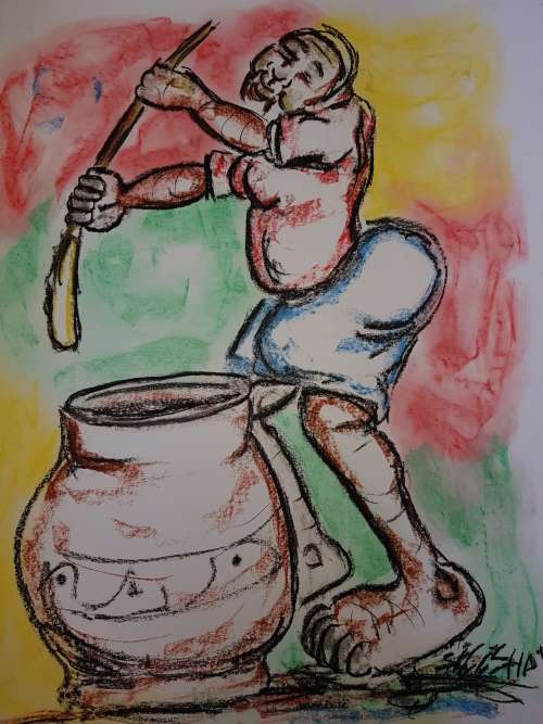 SELESHO  -X LARGE- 510MM X 640MM-VALUED AT R5000