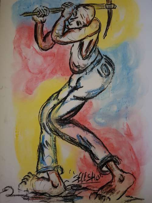 SELESHO  -X LARGE- 510MM X 640MM-VALUED AT R5000