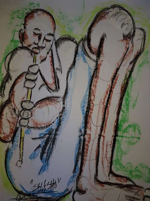 SELESHO  -X LARGE- 510MM X 640MM-VALUED AT R5000