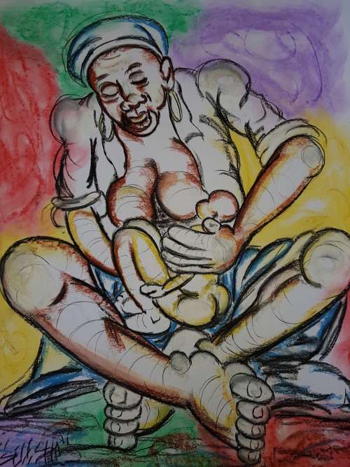 SELESHO  -X LARGE- 510MM X 640MM-VALUED AT R5000