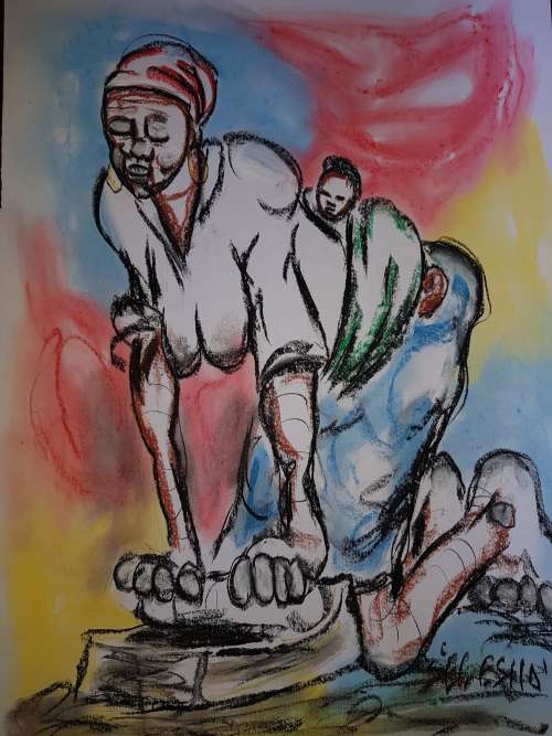 SELESHO  -X LARGE-APPROX.510MM X 640MM-VALUED AT R5000