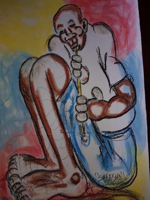 SELESHO  -X LARGE-APPROX.510MM X 640MM-VALUED AT R5000