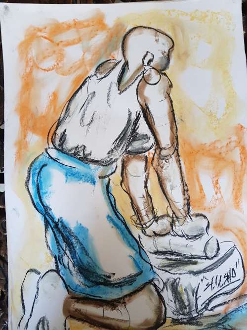 SELESHO  -X LARGE-APPROX.430MM X 610MM-VALUED AT R5000