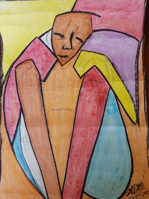 SELESHO - HUGE MASTER PIECE-PONDER(APPROX-900MMX 630MM)