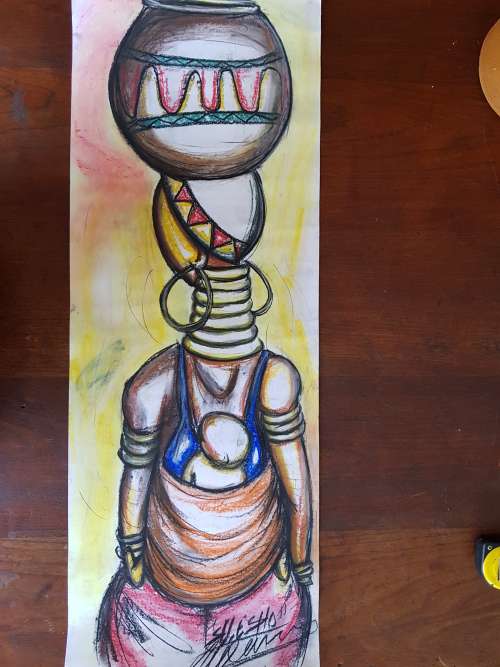 SELESHO - SUPER LARGE -THE JOURNEY OF MOTHER AND CHILD PART 2-LEFT FACING