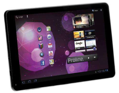 Proline 10.1" Quad Core Tablet 3G/WiFi 16GB Dual Sim (Free Keyboard + Leather Case)