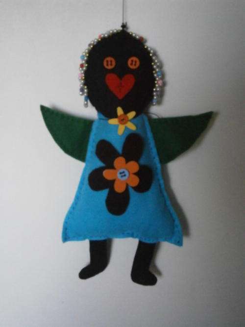 Big Black Velt  Angel-(height 34.5cm)