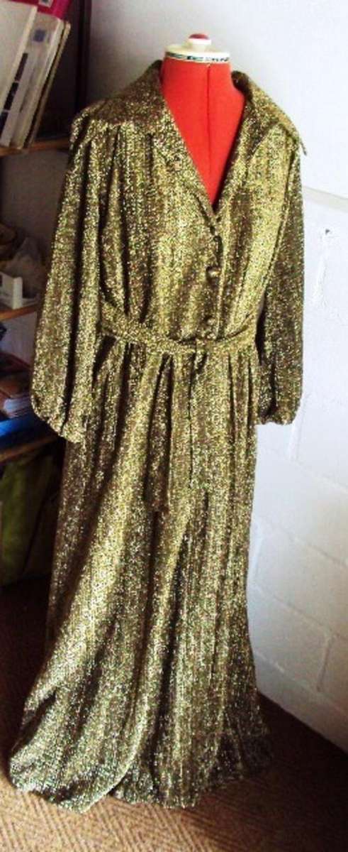Vintage Gold Jaxly ladies evening dress