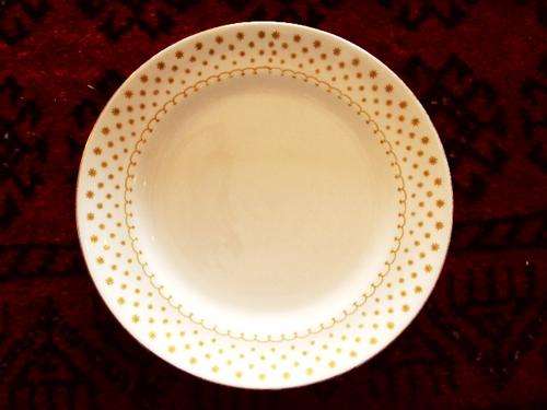 Vintage  White side plate with gold dots:  New Chelsea, England (1/14)-interior/home/kitchen/other