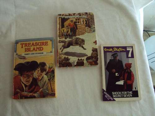 Mixed lot of 3 childrens books (Robert Louis Stevenson, Enid Blyton, John Kennett)