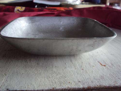 Silver coloured bowl