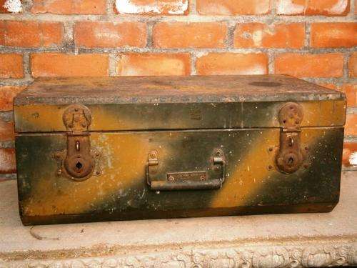 Old Steel Police Trunk - Marked Constable  S.A. Van Niekerk Transkei