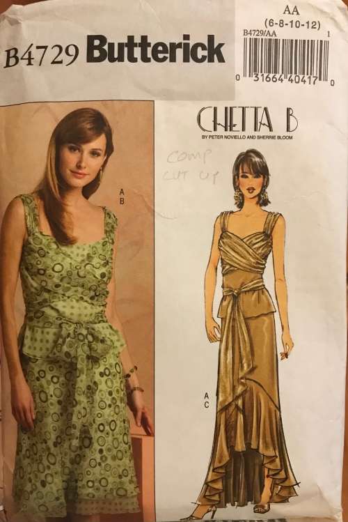 Butterick 4729 sewing pattern, size 6-12, beautiful skirt and top.