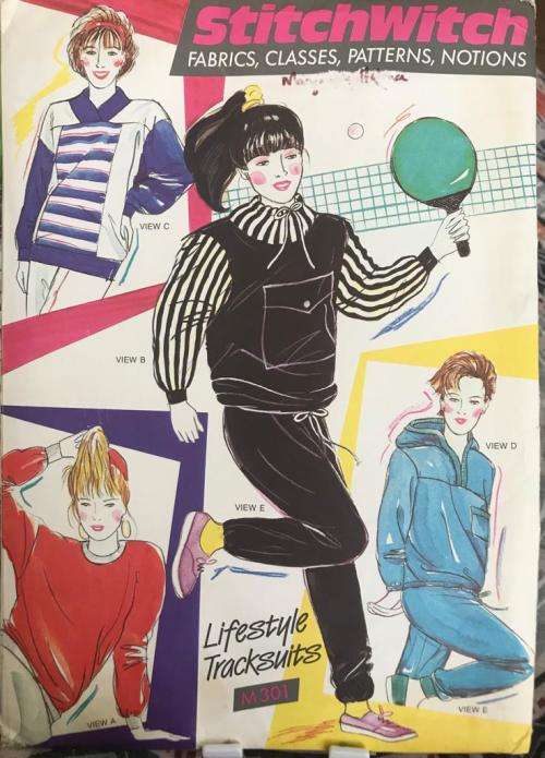 StitchWitch sewing pattern no. M301, ladies tracksuits, size petite-22
