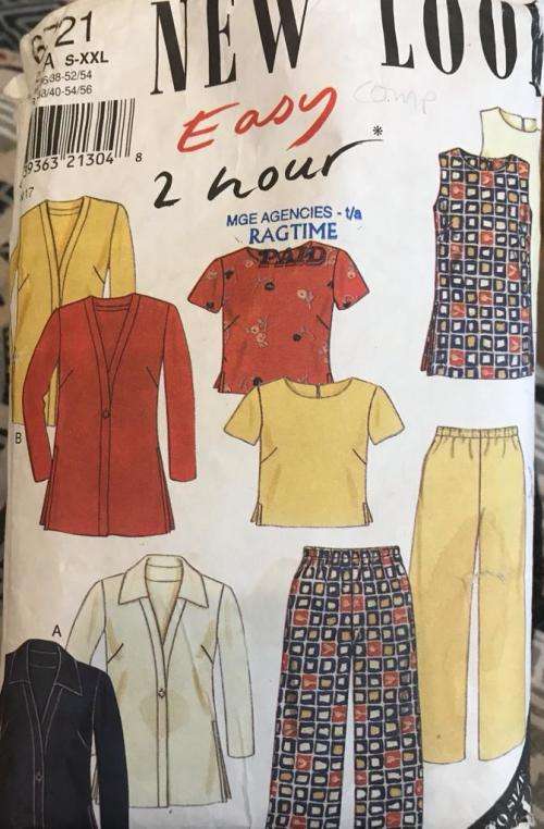 Sewing pattern Newlook 6721, ladie`s jacket, tunic, top and pants
