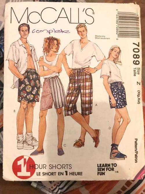 Sewing pattern McCall`s 5380, men`s shirt, tank top, pants and shorts