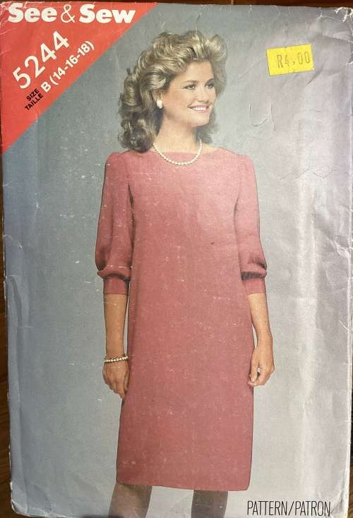Sewing pattern Butterick 5244, ladies dress, size 14-18