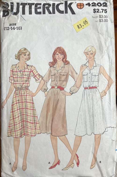 Sewing pattern Butterick 4202, ladies dress, size 12-16