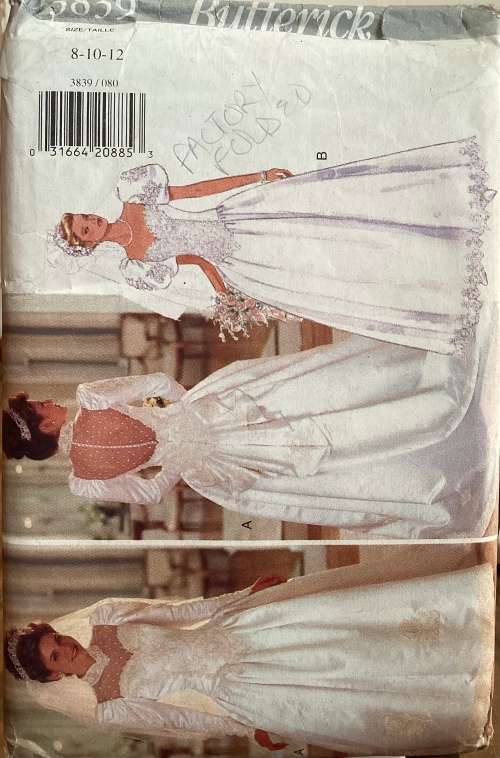 Sewing pattern Butterick 3839, ladies dress, size 8-12