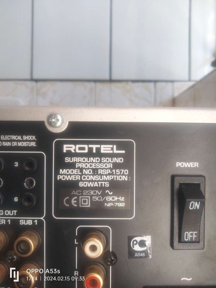 Rotel RSP-1570 7.1 Channel Home Theater Processor, Preamplifier, RSP1570