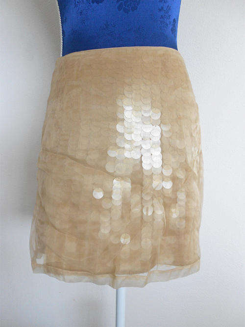 LUXURY* TOPSHOP Limited Edition Nude Sequin Silk Evening Skirt* BRAND NEW* UK10/ EU38 *Was R1000.00