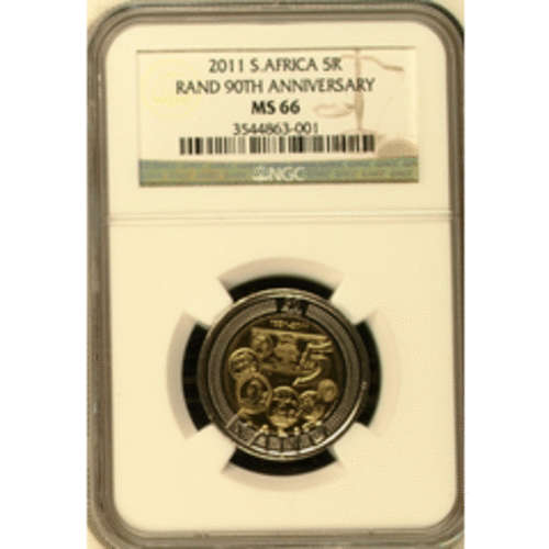 SA RESERVE BANK 90TH ANNIVERSARY 2011 MS66 NGC GRADED