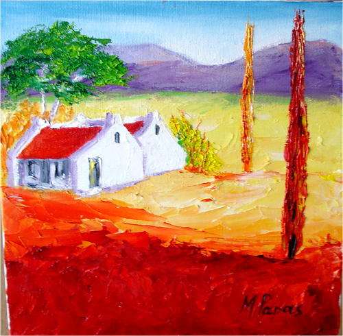 Country Cottage 2,  oil painting by Mary Papas