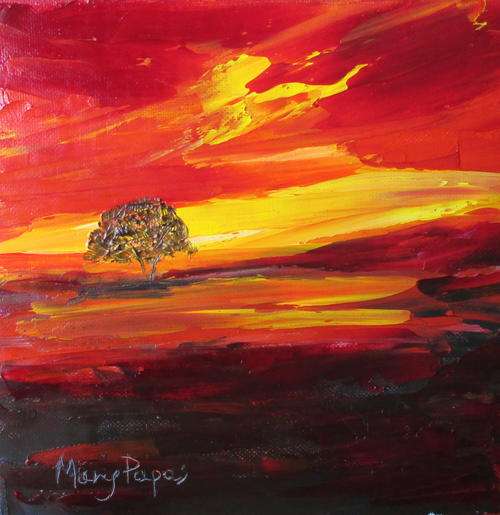Twilight 2,  oil painting by Mary Papas