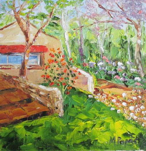 A Garden Path,  oil painting