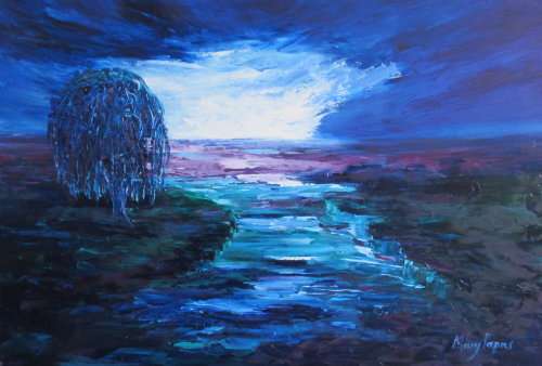 Daybreak, large oil painting by Mary Papas>>SPECIAL<<