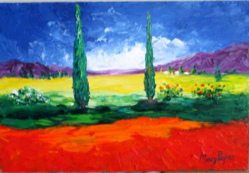 Country Scene 21,  oil painting by Mary Papas