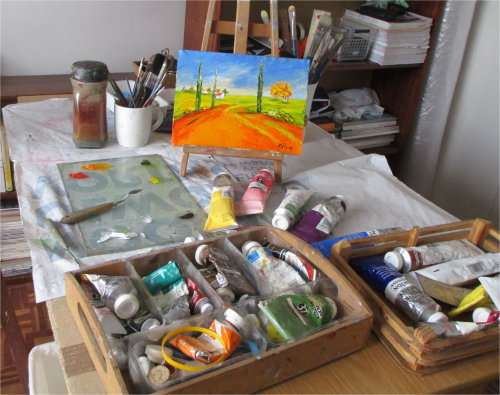 Country Scene 36,  oil painting by Mary Papas