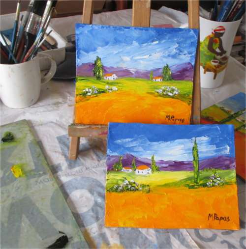 Small Country Scene 4,  oil painting by Mary Papas