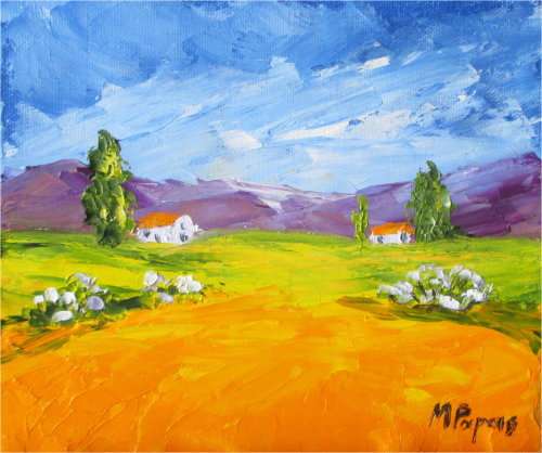 Small Country Scene 4,  oil painting by Mary Papas