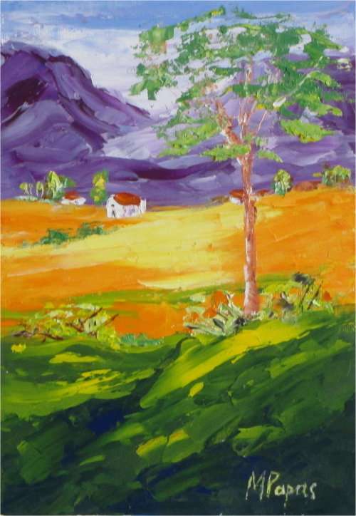 Country Scene 38 ,  oil painting by Mary Papas