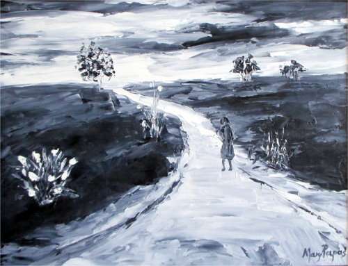 A Stroll in the Country, oil painting by Mary Papas