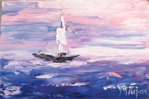 Rough Sea 1, oil paintings, by Mary Papas