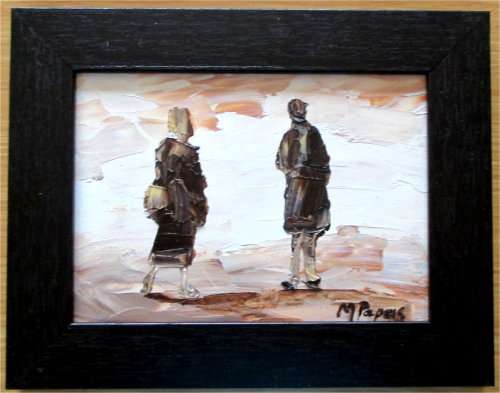 Going Places,4x framed  oil paintings by Mary Papas