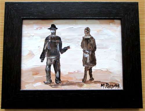 Going Places,4x framed  oil paintings by Mary Papas