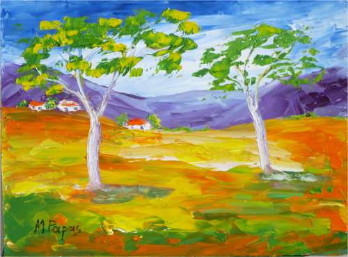 Small country scene 2, oil painting