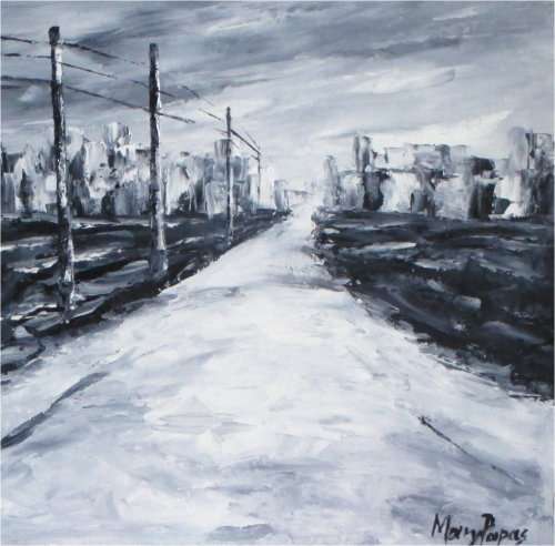 Going Somewhere, oil painting by artist Mary Papas