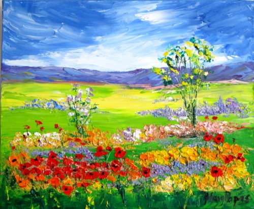 Spring Time, oil painting by Mary Papas